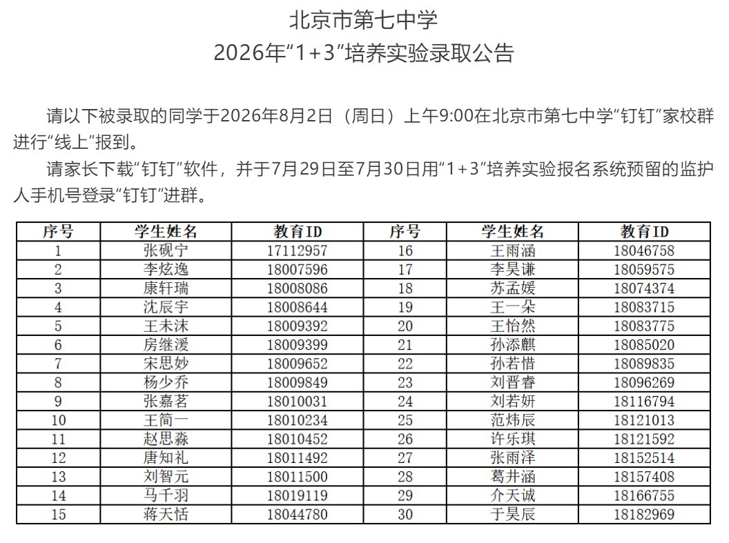 北京市第七中学2026年“1+3”培养实验录取公告WX.png